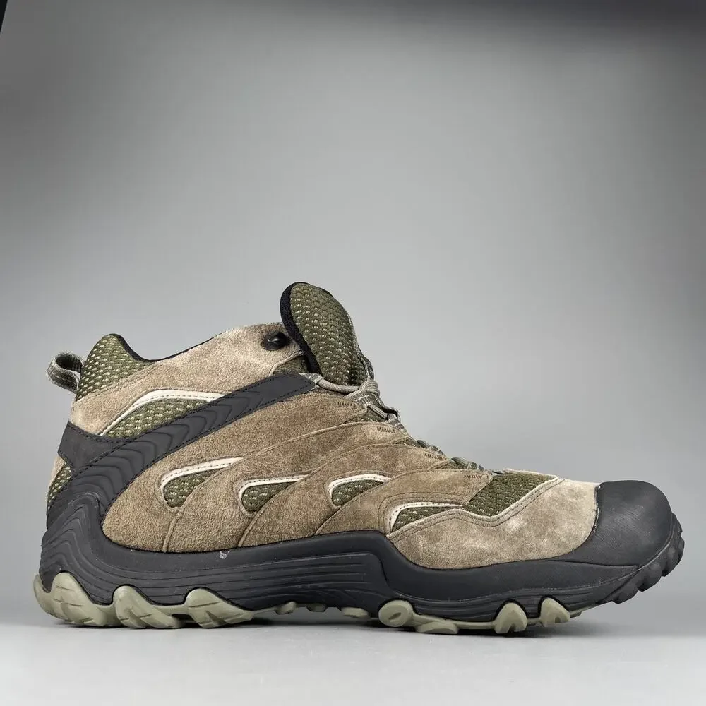 Merrell Moab 2 Men's Size 14 Earth Green Suede Mid Waterproof Hiking Boots Shoes